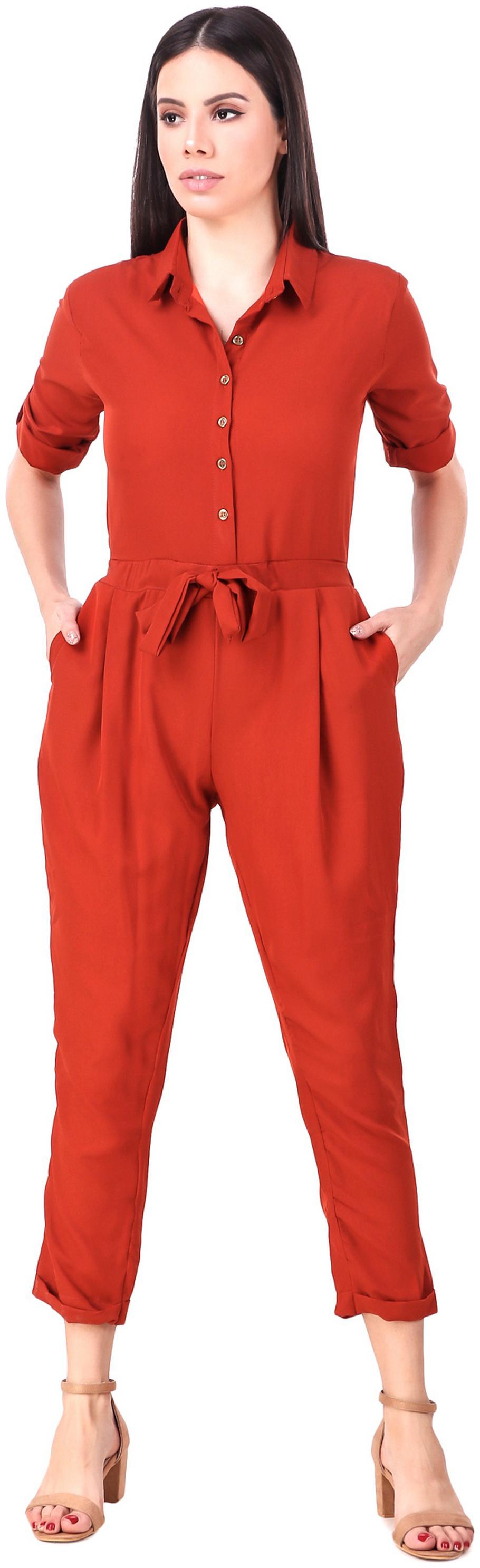 

Fasnoya Solid Jumpsuit - Orange