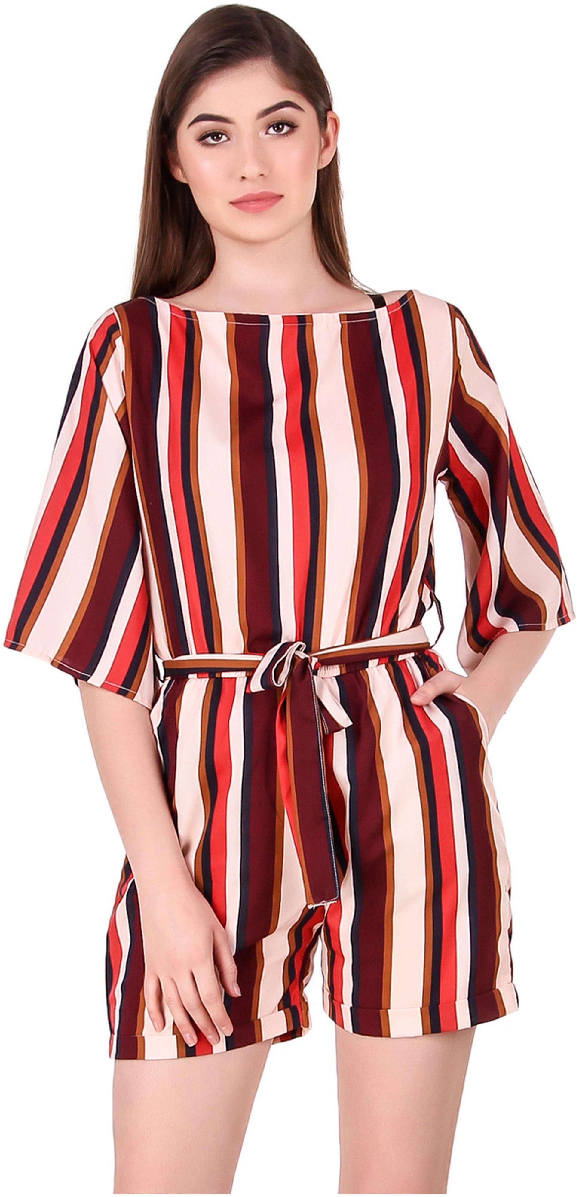 

Fasnoya Striped Romper - Multi