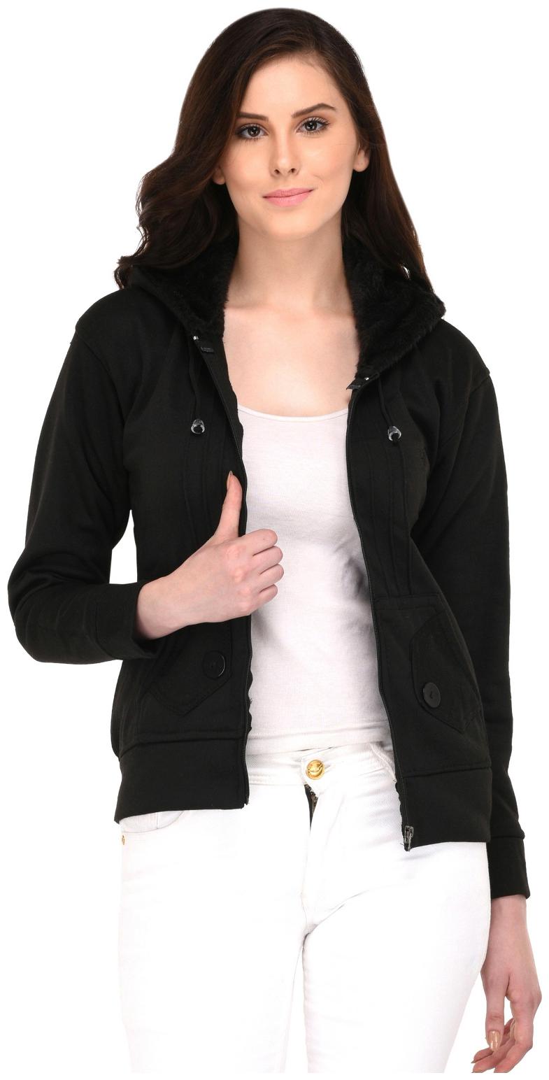 

Fasnoya Women Solid Puffer Jacket - Black