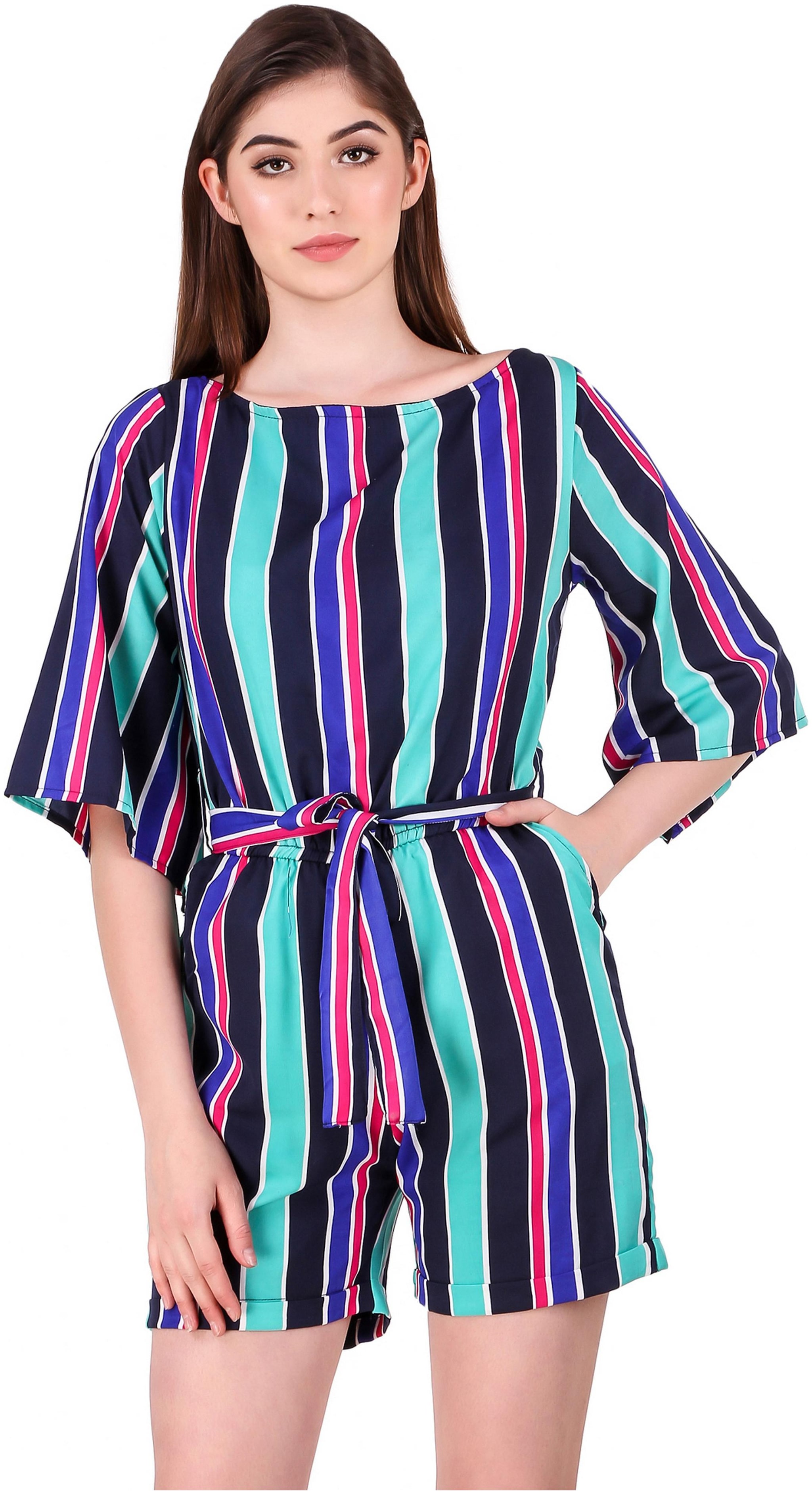 

Fasnoya Striped Romper - Multi