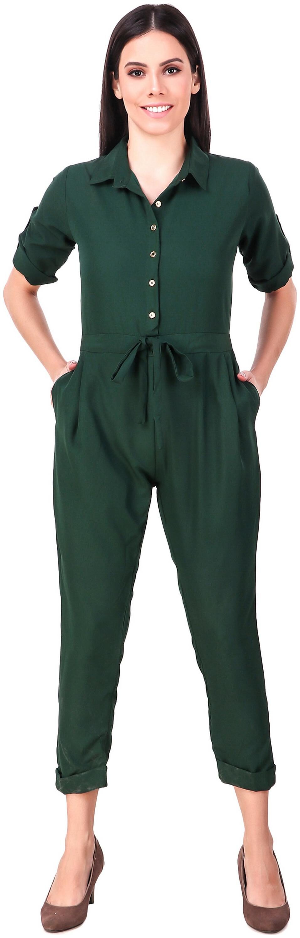 

Fasnoya Solid Jumpsuit - Green