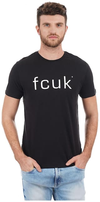 Fcuk French Connection Men Black Tshirt
