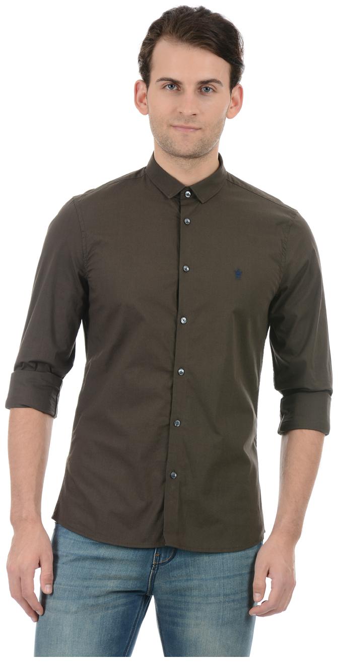 

Fcuk Mens Casual Wear Shirt Olive