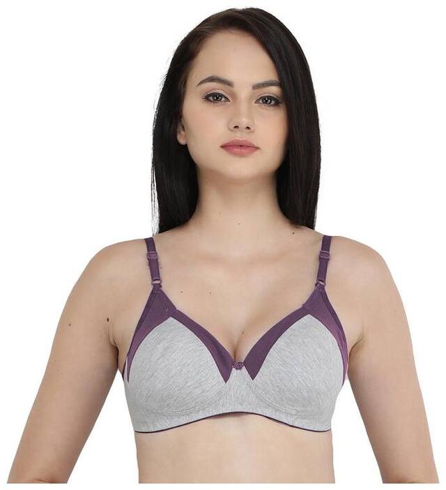 FEMULA Non Padded Cotton T Shirt Bra - Grey