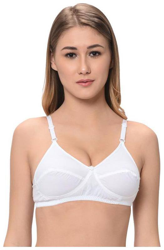FEMULA Non Padded Cotton Push Up Bra - White