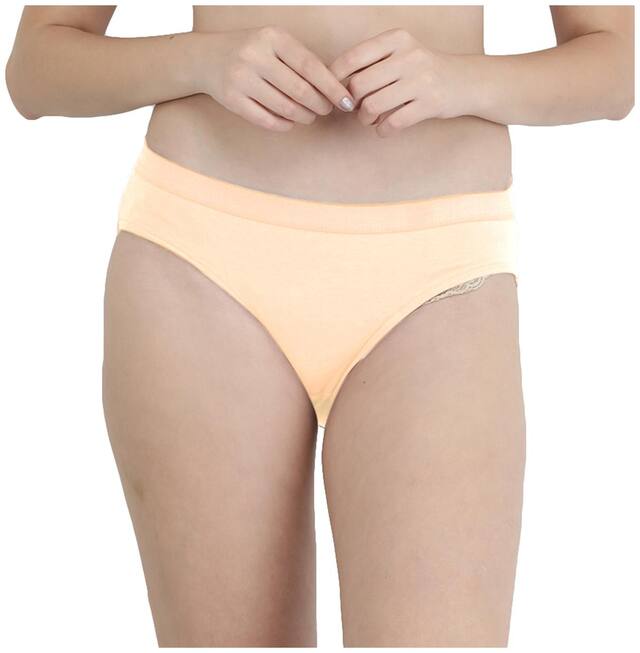 FEMULA Solid Mid Waist Hipster Panty - Beige
