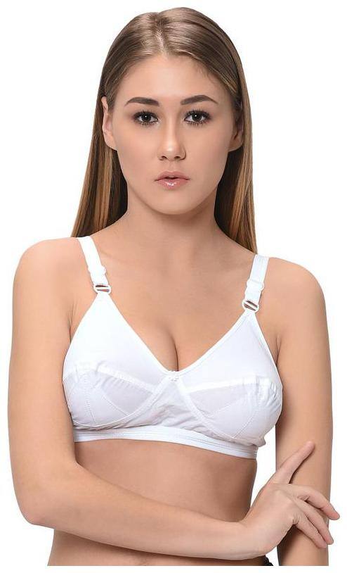 FEMULA Non Padded Cotton Minimizer Bra - White