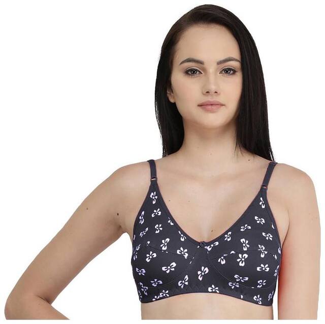 FEMULA Non Padded Cotton Push Up Bra - Black