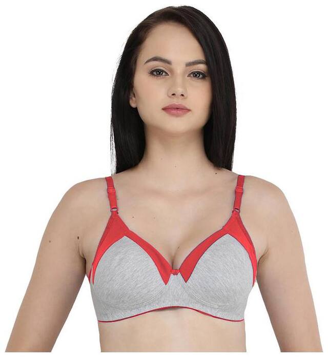 FEMULA Non Padded Cotton T Shirt Bra - Red