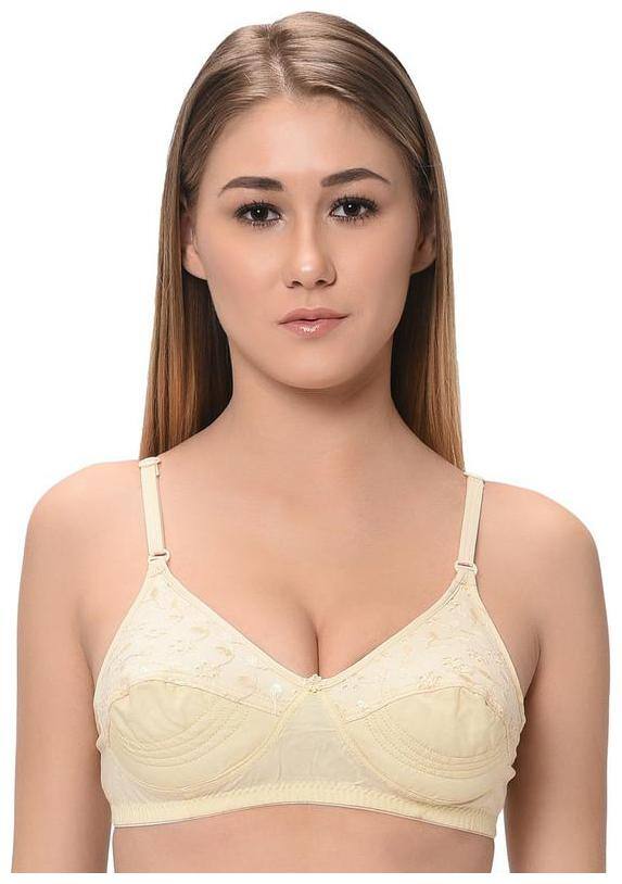 FEMULA Non Padded Cotton Minimizer Bra - Beige