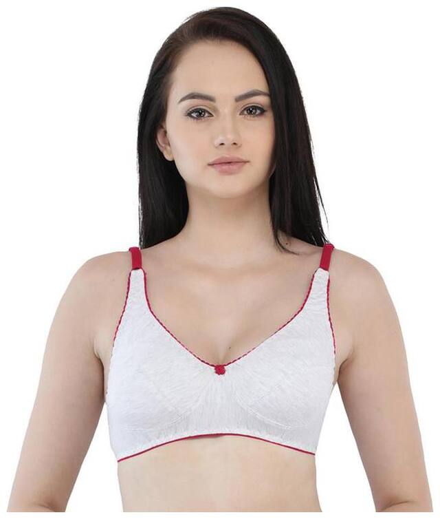 FEMULA Non Padded Cotton Push Up Bra - White