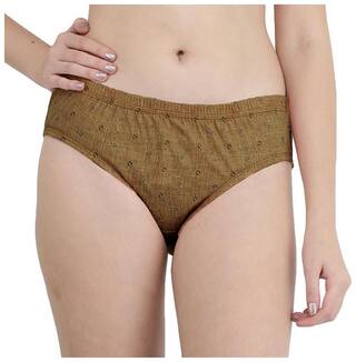 FEMULA Printed Mid Waist Hipster Panty - Brown