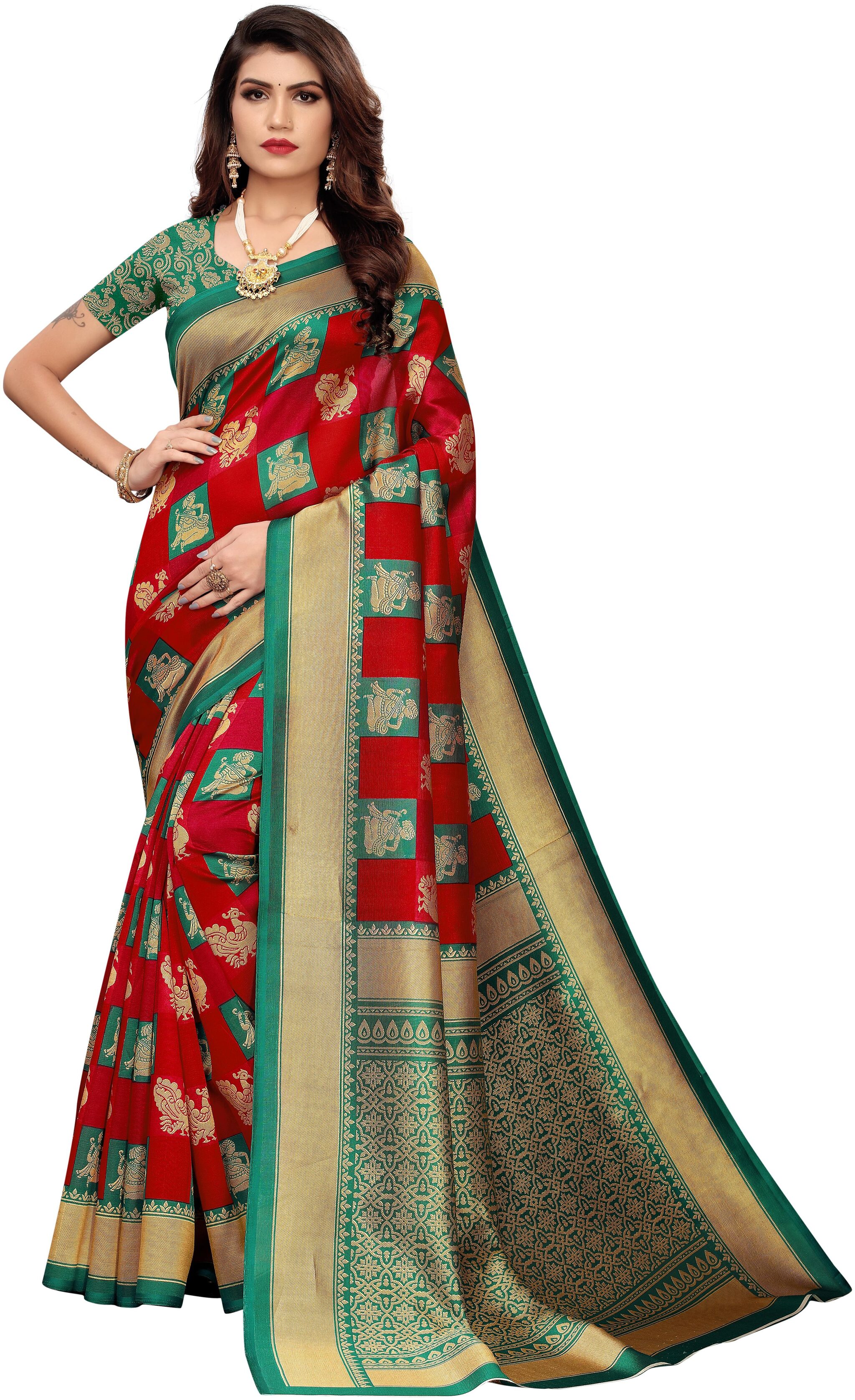 

FIESTREE Women Artificial Silk saree Multi