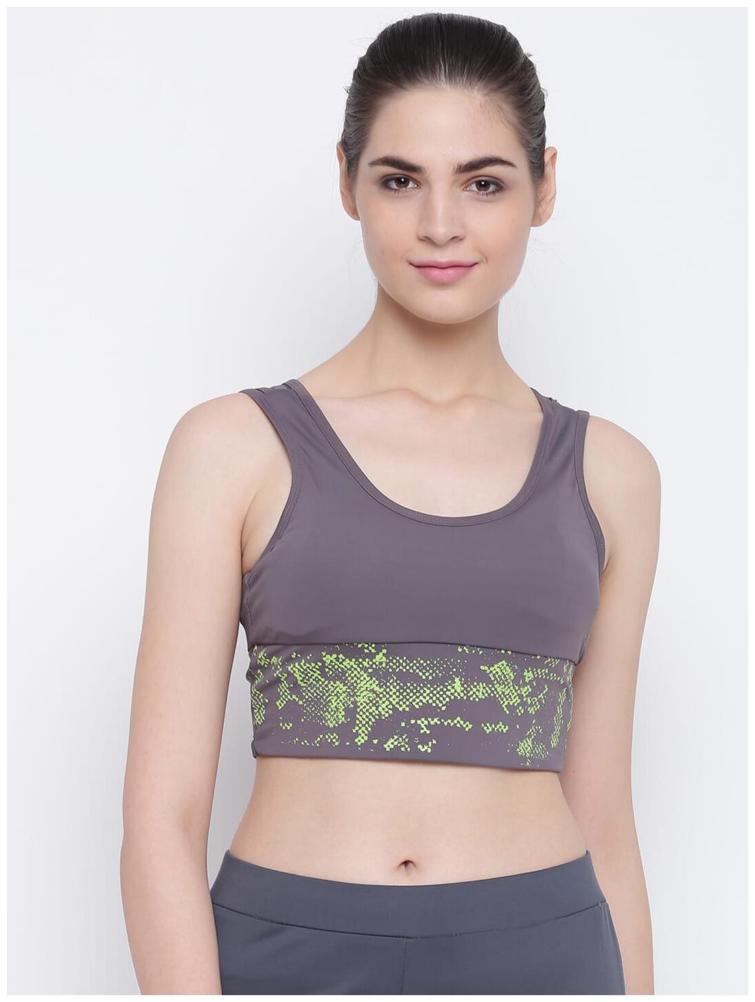 

Fila Women Printed Regular top - Grey