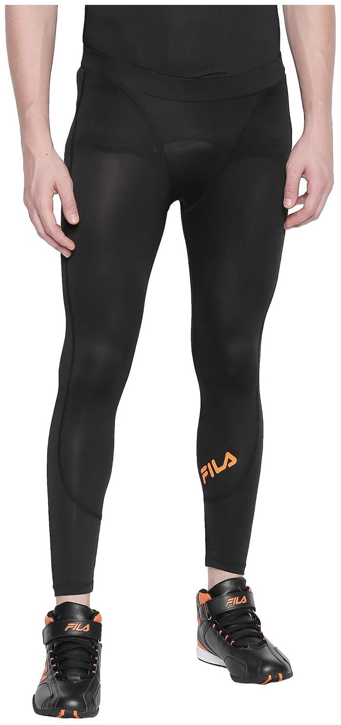

Fila Men Black Solid Slim fit Tights