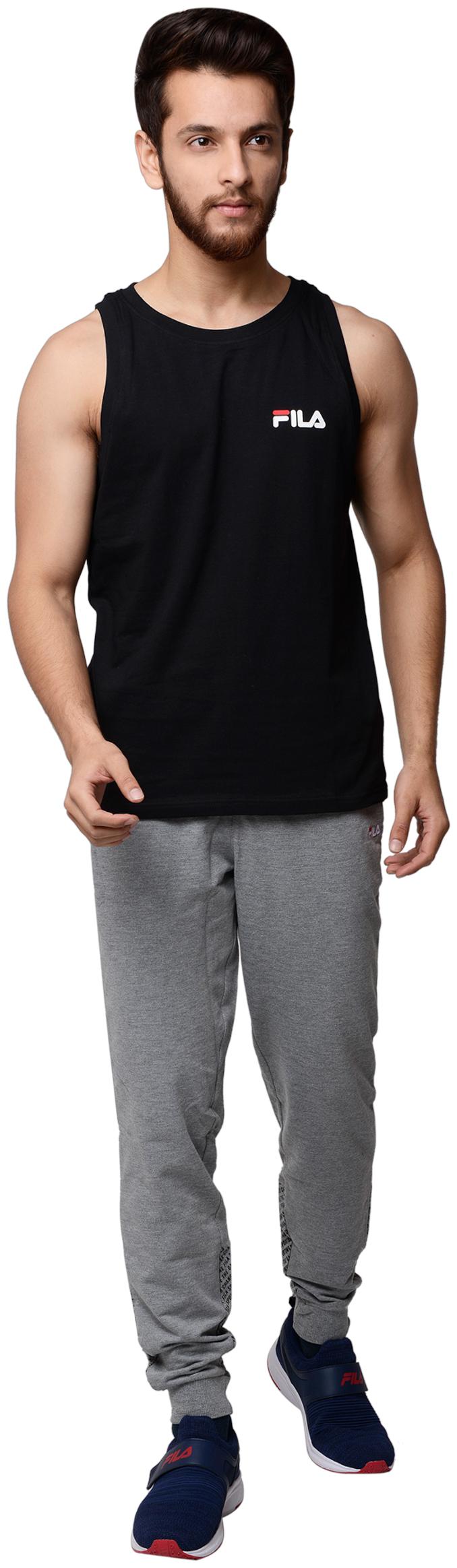 

Fila Men Black Regular fit Cotton Round neck T-Shirt - Pack Of 1