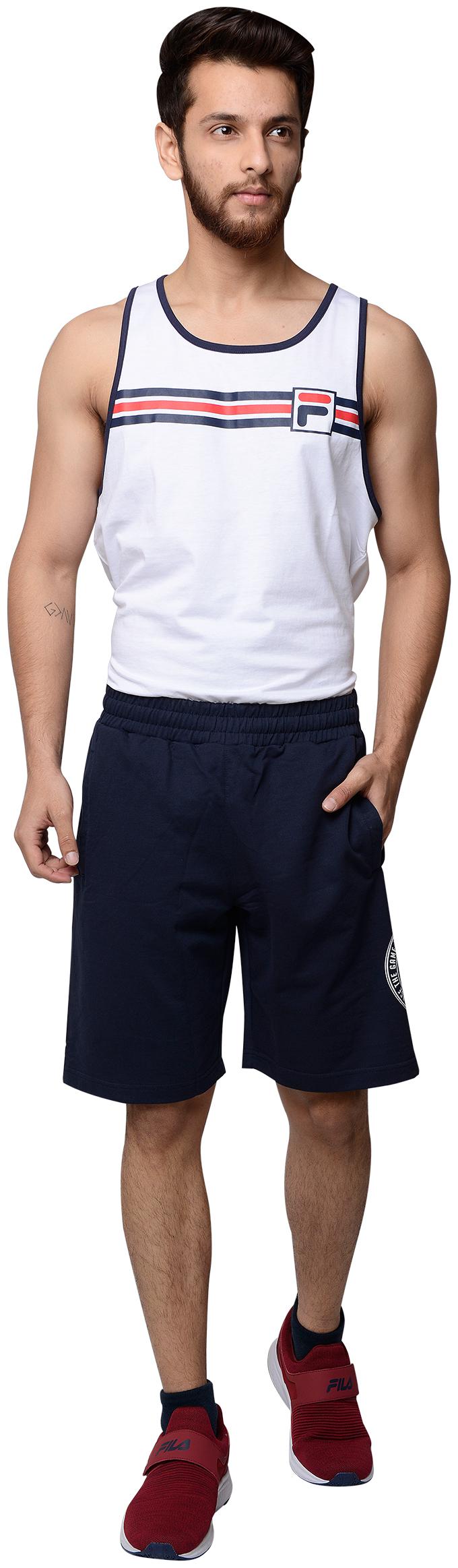 

Fila Cotton Blend Solid Blue Color Shorts For Men