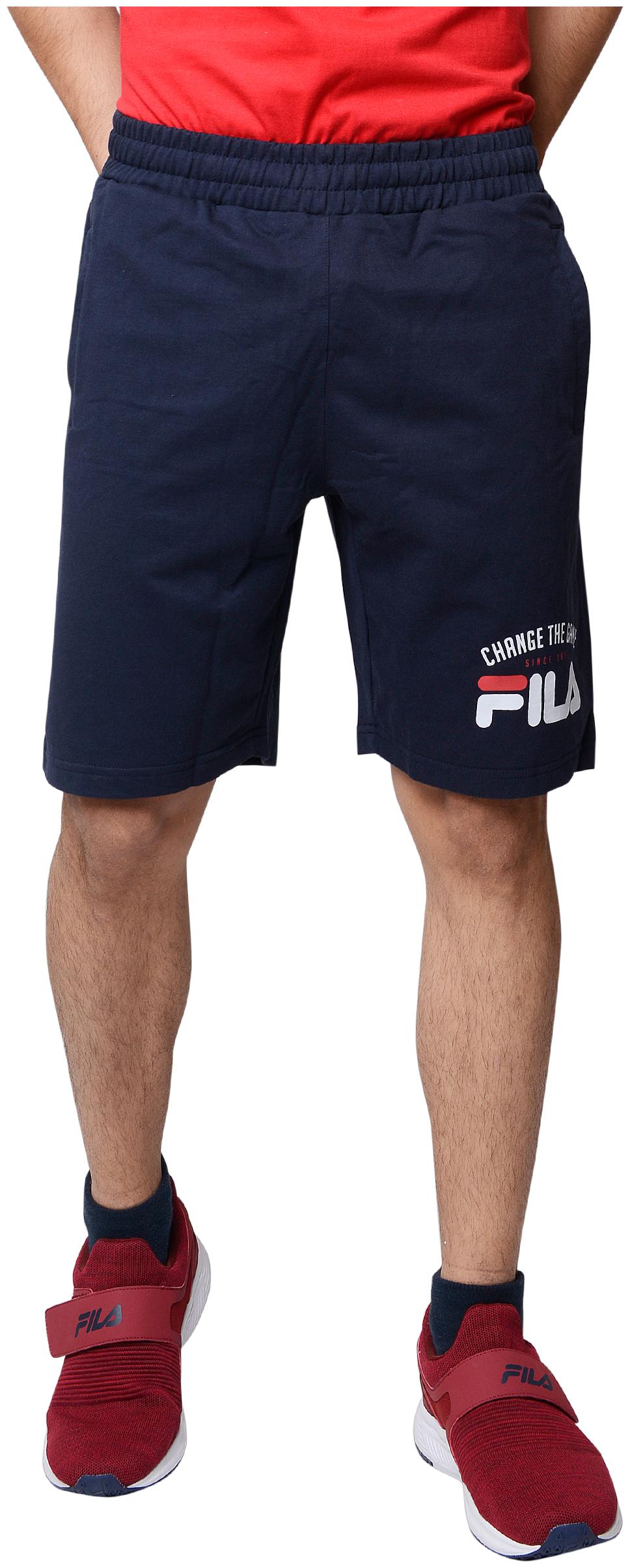 

Fila Cotton Blend Solid Blue Color Shorts For Men