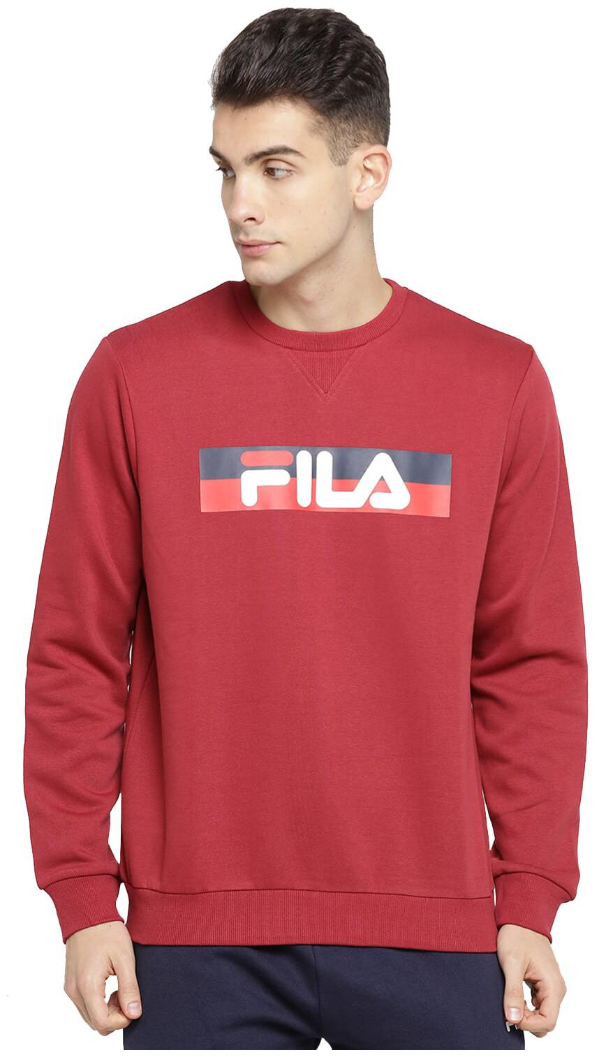 

Fila Men Maroon Round neck Sweatshirt