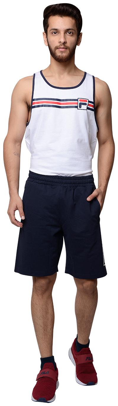 

Fila Cotton Blend Solid Blue Color Shorts For Men