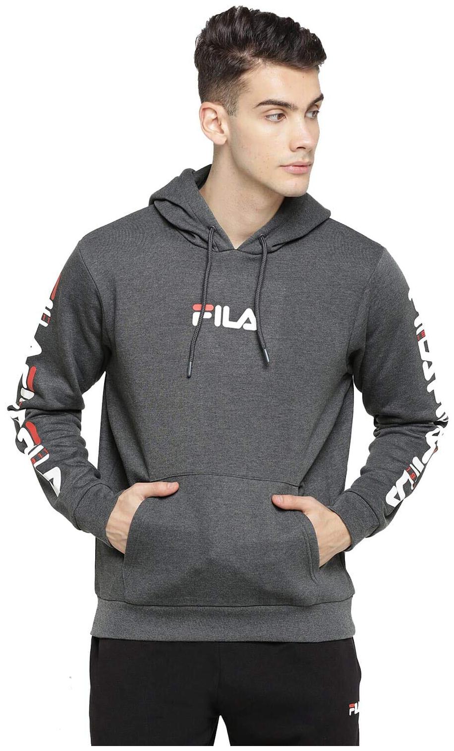 

Fila Men Grey Hooded Hoodie