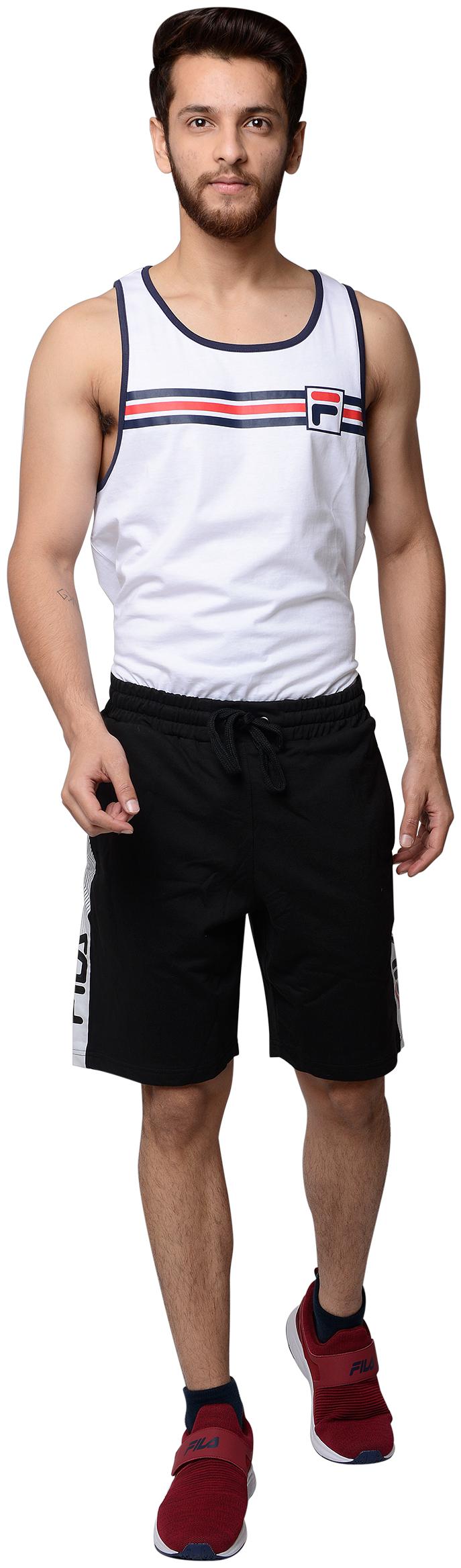 

Fila Cotton Blend Solid Black Color Shorts For Men