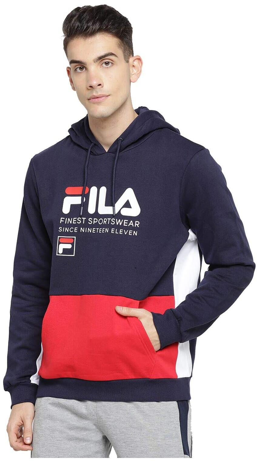 

Fila Men Blue Red Hooded Hoodie