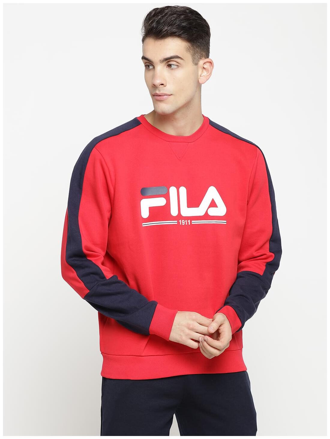 

Fila Men Red Round neck Sweatshirt