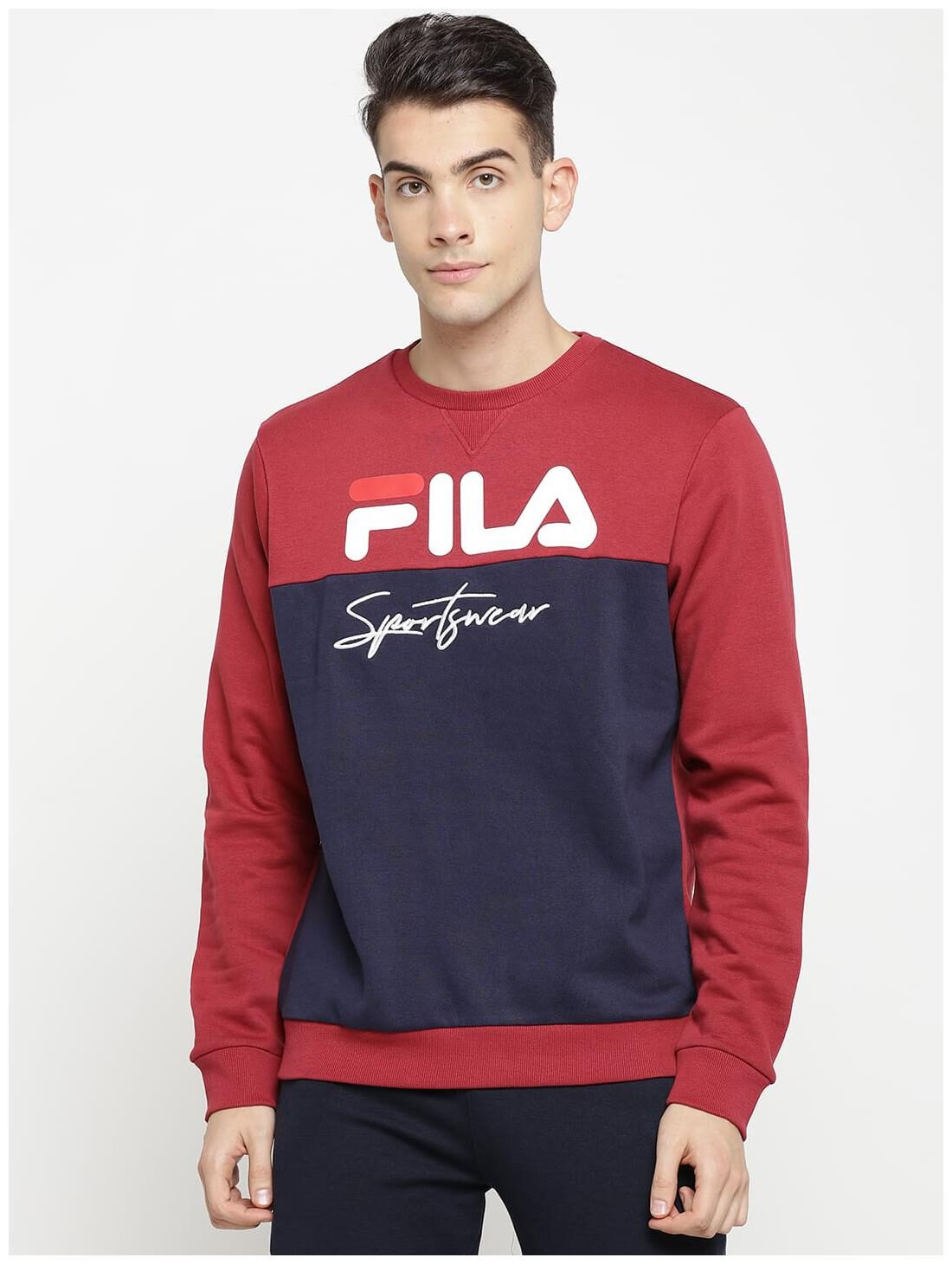 

Fila Men Red Blue Round neck Sweatshirt