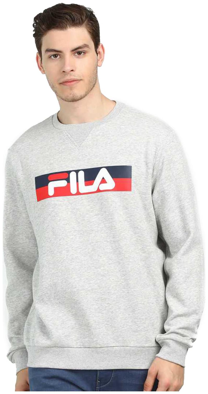

Fila Men Grey Round neck Sweatshirt