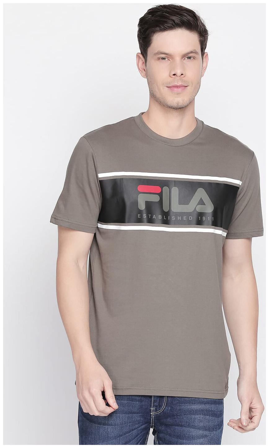 

Fila Men Grey Slim fit Cotton Round neck T-Shirt - Pack Of 1