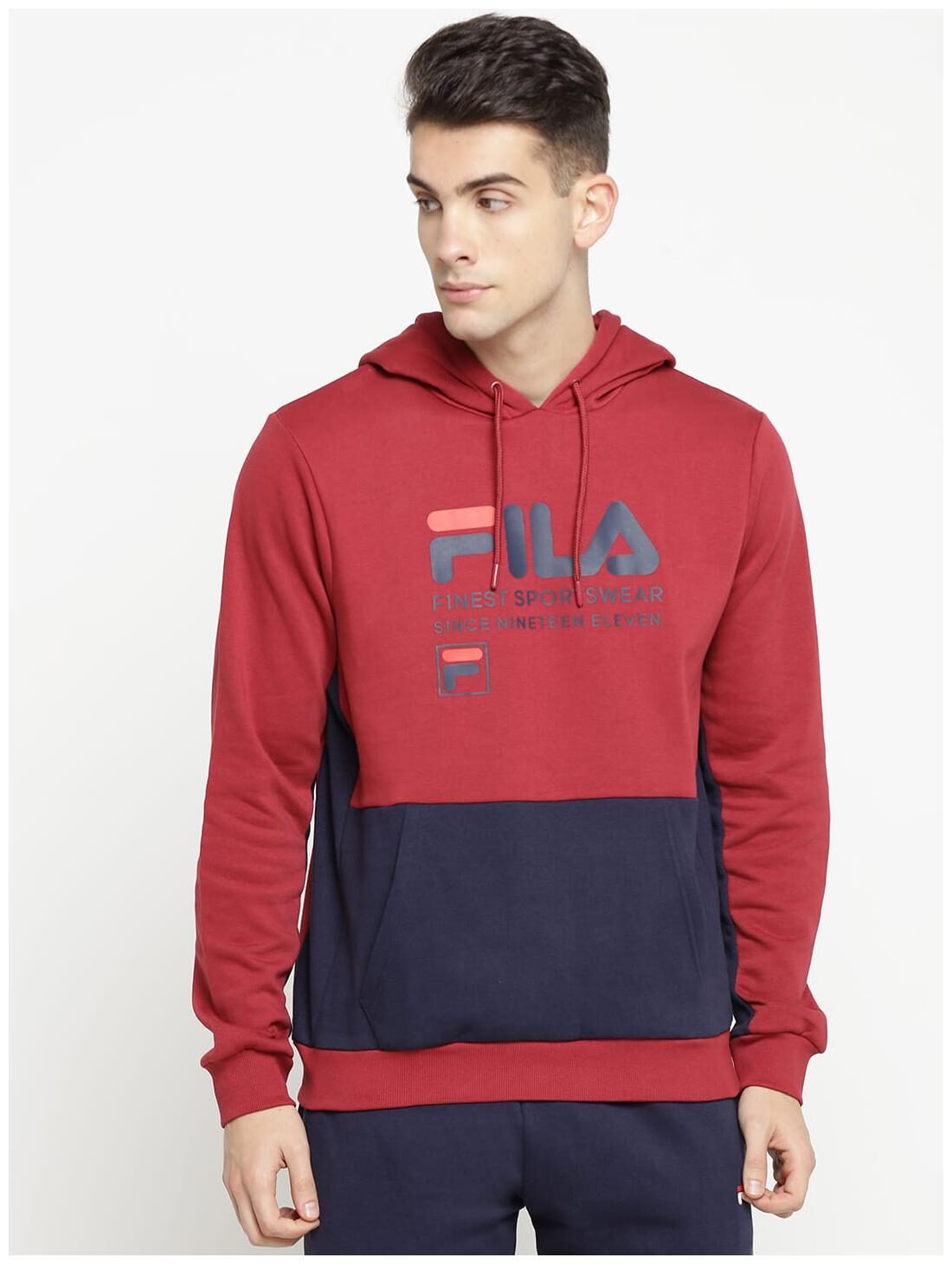 

Fila Men Red Hooded Sweatshirt