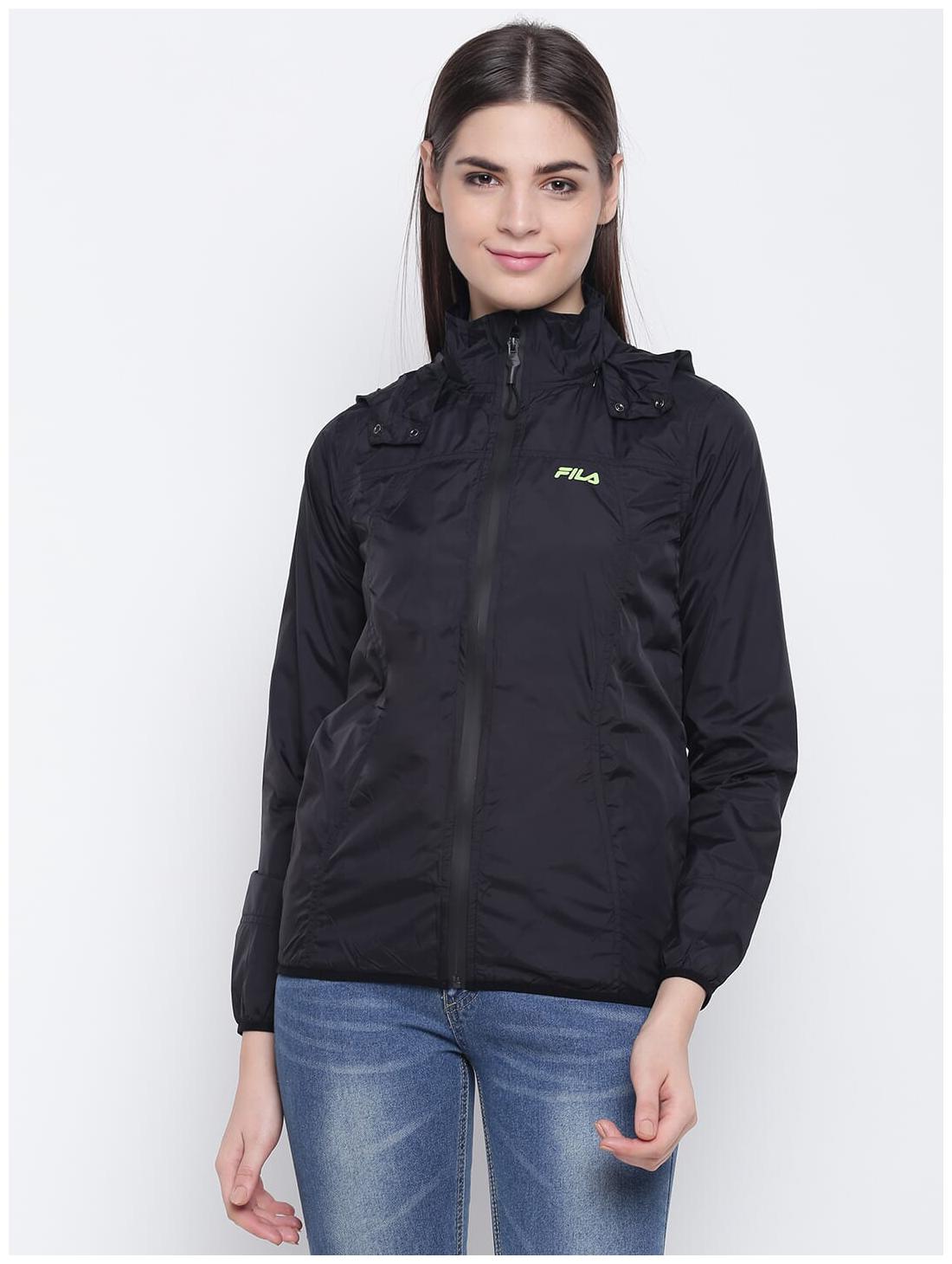 

Fila Women Solid Regular Jacket - Black