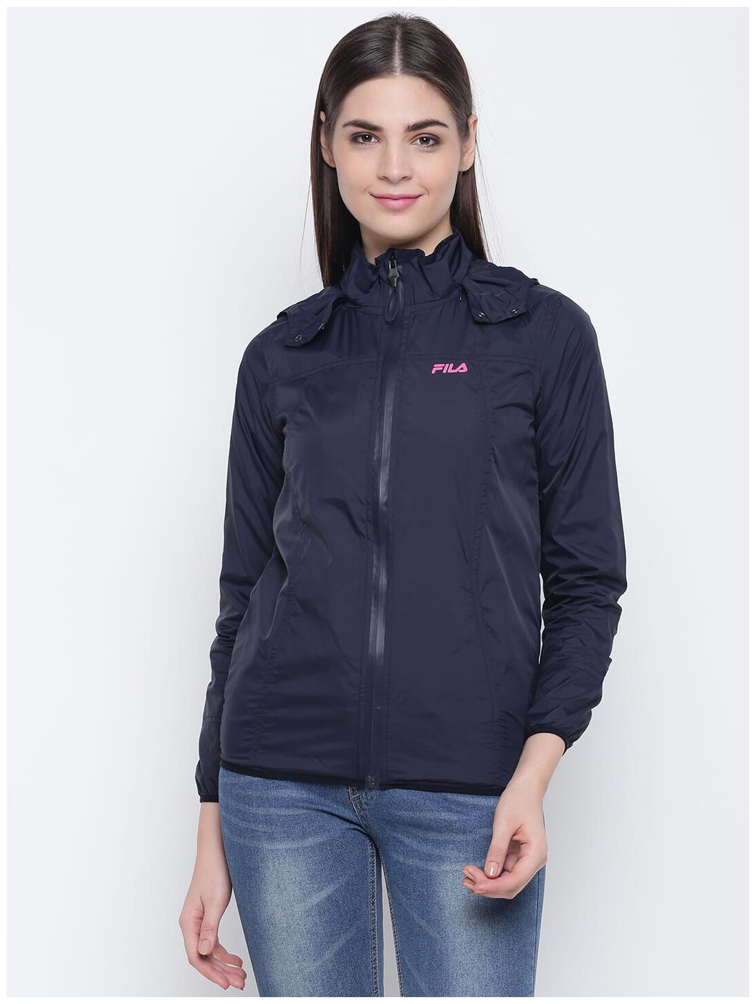 

Fila Women Solid Regular Jacket - Blue