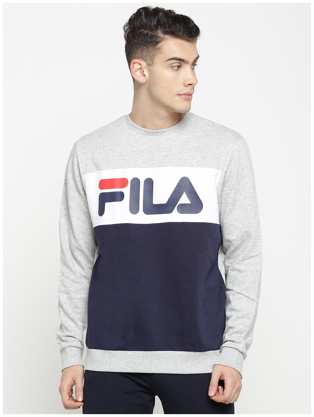 

Fila Men Blue Grey Round neck Sweatshirt