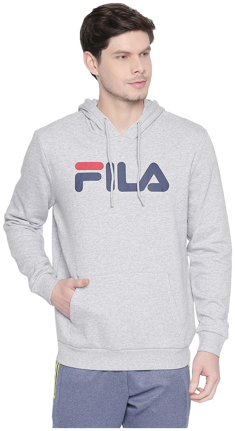 

Fila Men Grey Hooded Sweatshirt