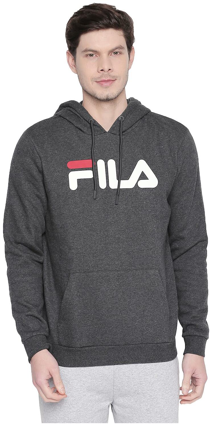 

Fila Men Grey Hooded Sweatshirt