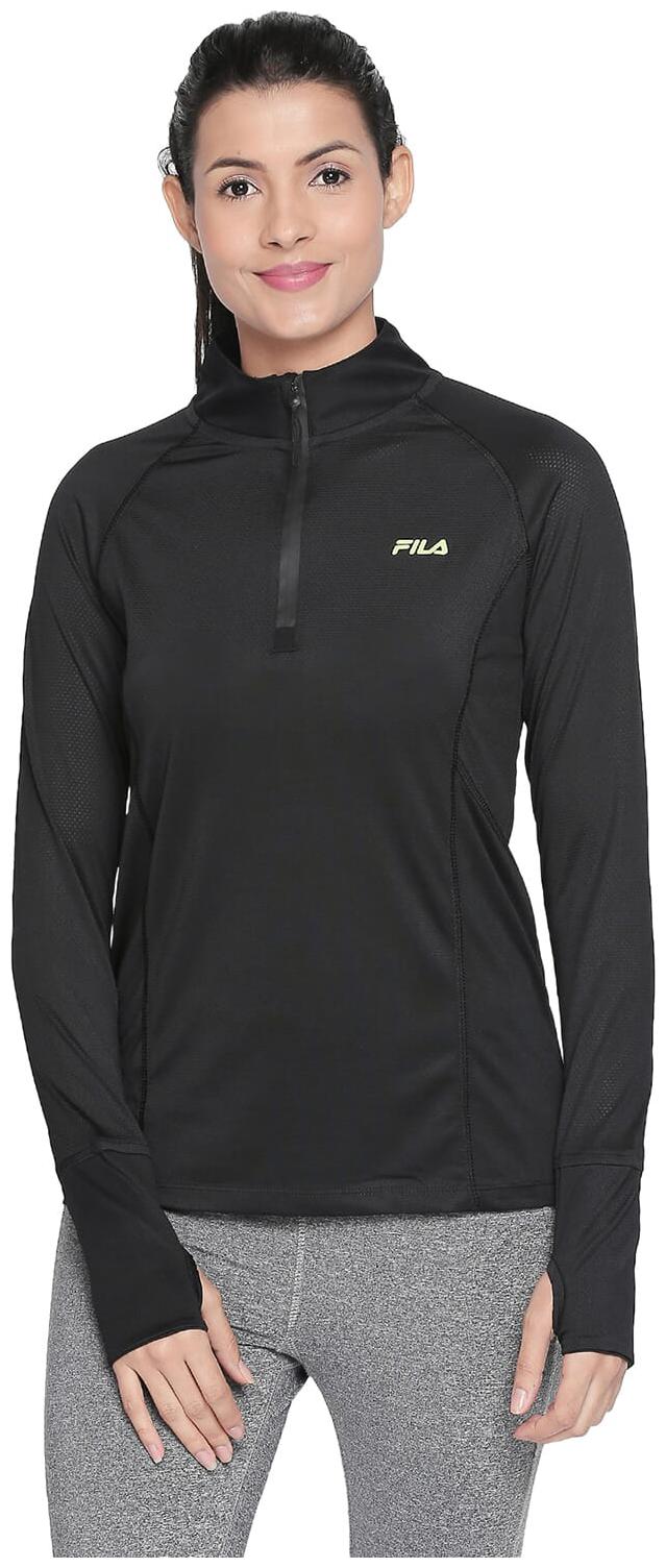 

Fila Women Solid Sports Jacket - Black