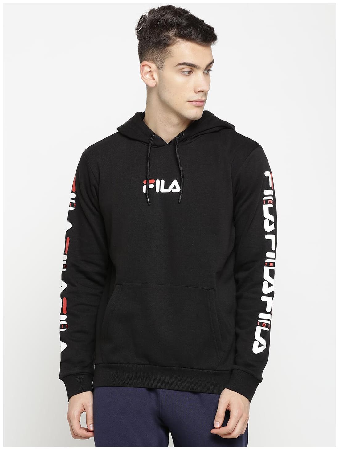 

Fila Men Black Hooded Sweatshirt