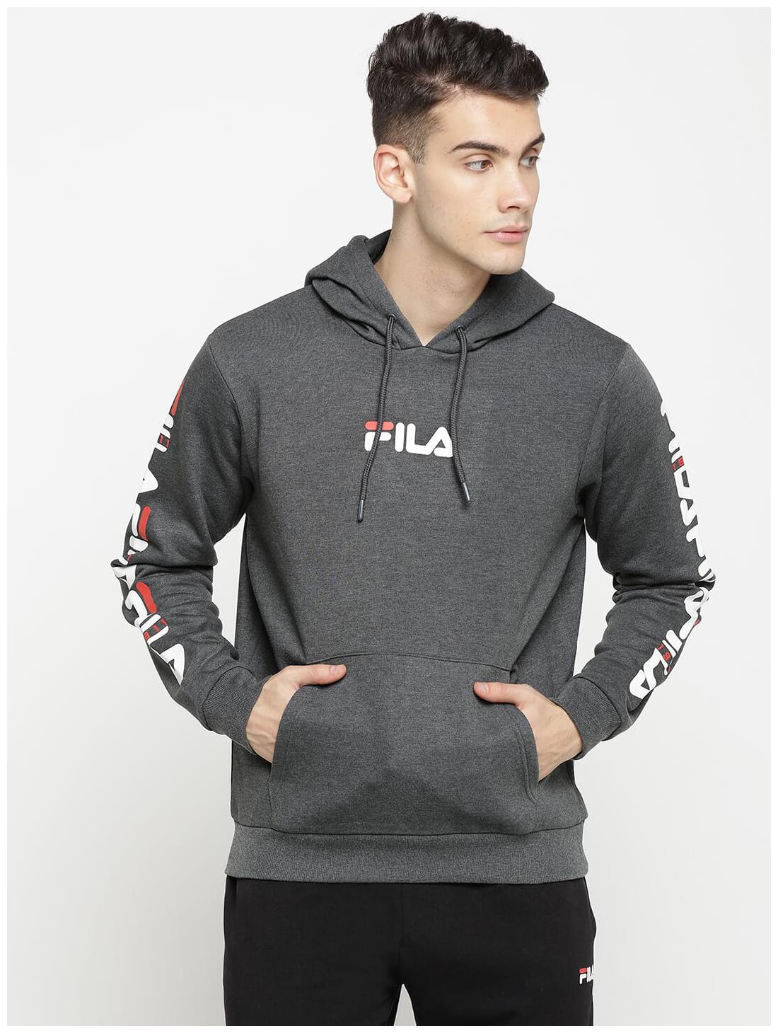 

Fila Men Black Hooded Sweatshirt