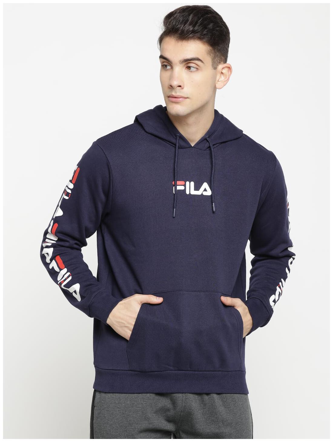 

Fila Men Blue Hooded Sweatshirt