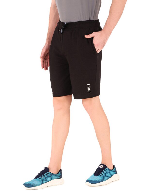 

Fitinc Apparels Men Black Regular Fit Regular Shorts