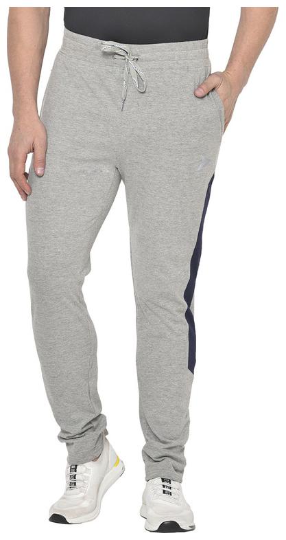 

FITINC Men Grey Solid Slim fit Track pants