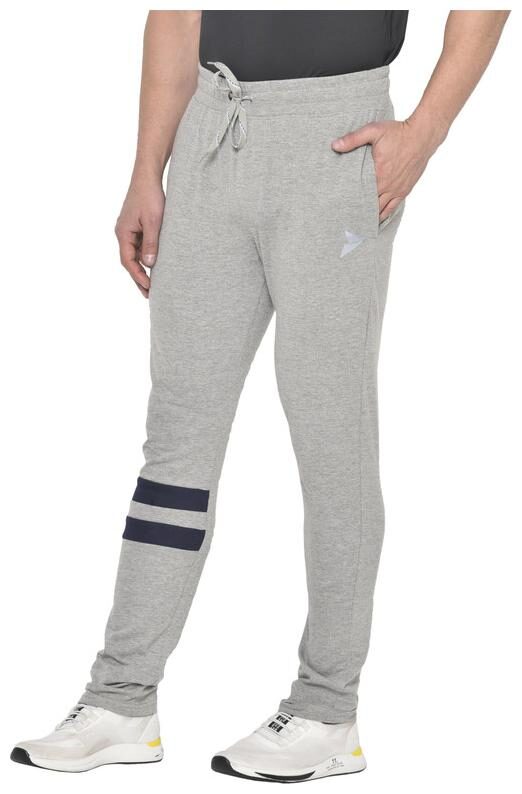 

FITINC Men Grey Solid Slim fit Track pants