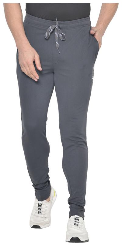 

FITINC Men Grey Solid Slim fit Track pants