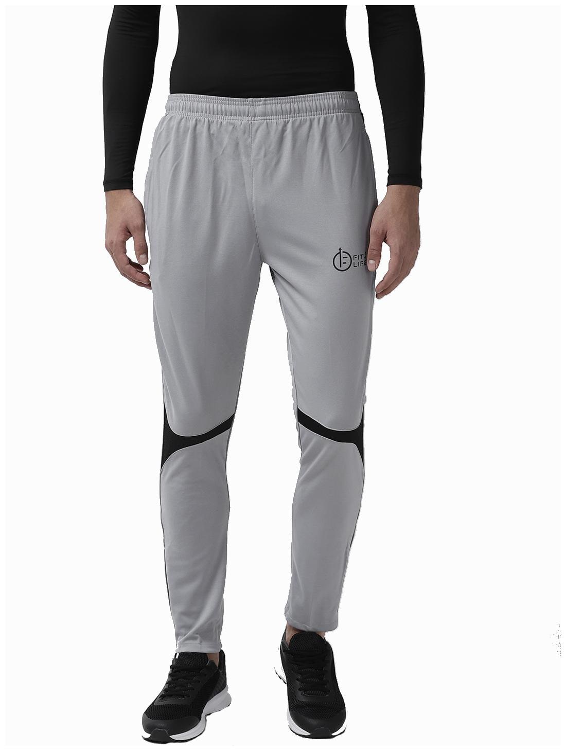 

FITUP LIFE Men Grey with Black Stripe Track Pant (Imported)
