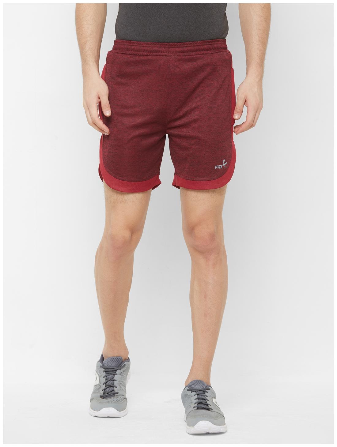 

Fitz Men Polyester Solid Sports Shorts Red
