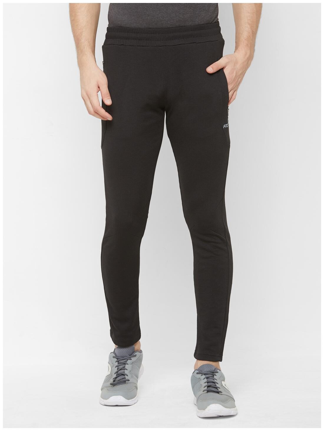 

Fitz Men Black Solid Slim fit Track pants