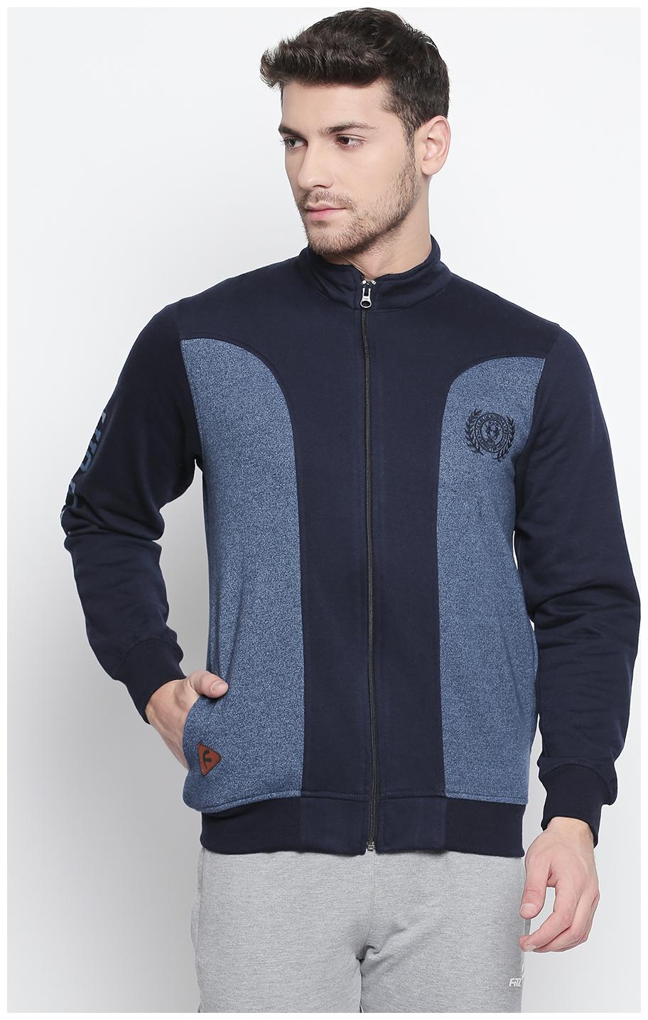 

Fitz Men Blue High neck Sweatshirt