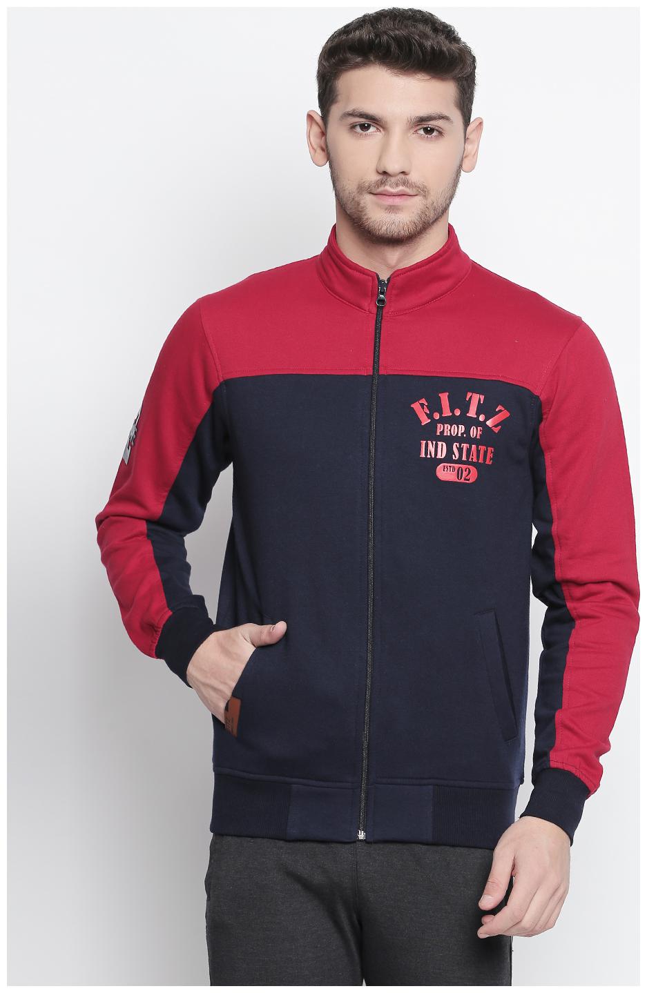 

Fitz Men Blue High neck Sweatshirt